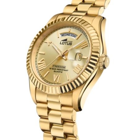 Reloj Lotus Freedom acero dorado 18857/1