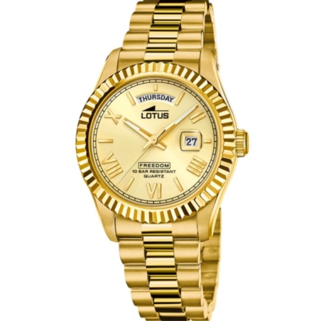 Reloj Lotus Freedom acero dorado 18857/1