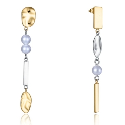Pendientes Viceroy acero Ip dorado con perlas sintéticas 75372E01019