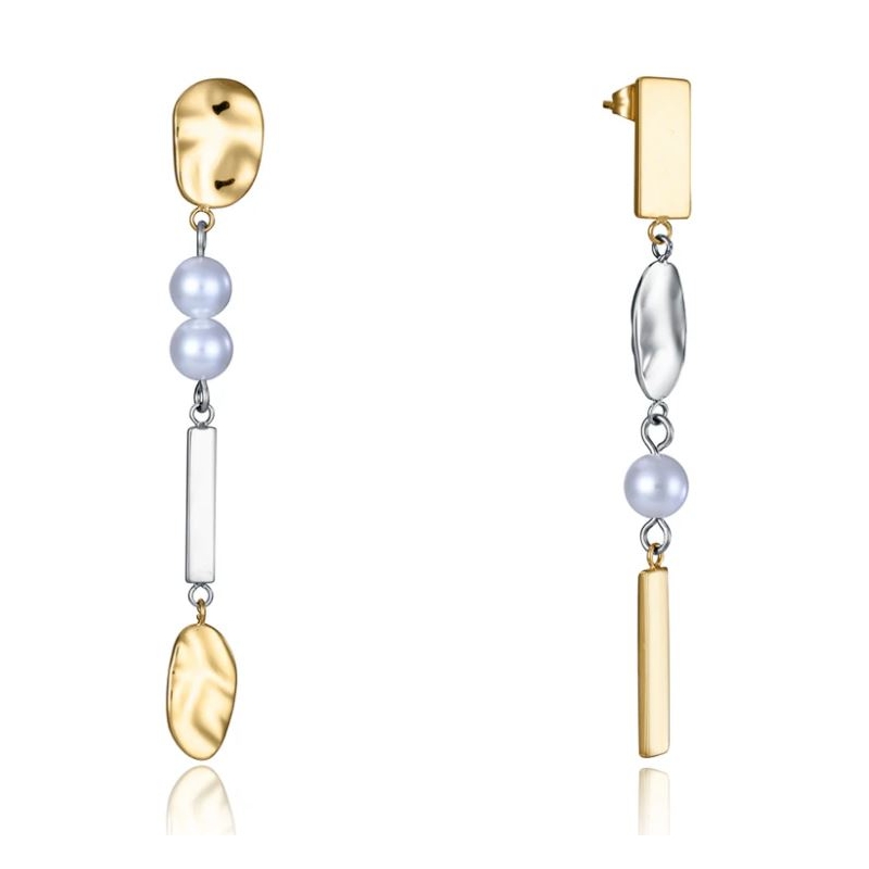 Pendientes Viceroy acero Ip dorado con perlas sintéticas 75372E01019