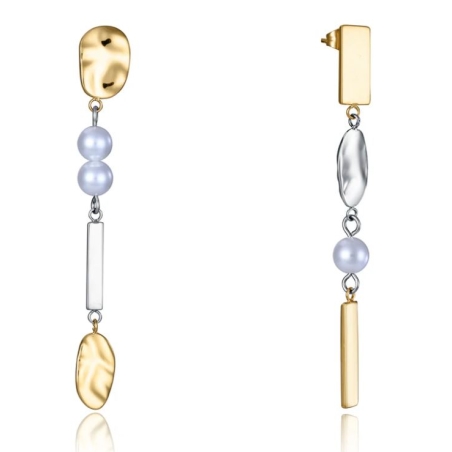 Pendientes Viceroy acero Ip dorado con perlas sintéticas 75372E01019