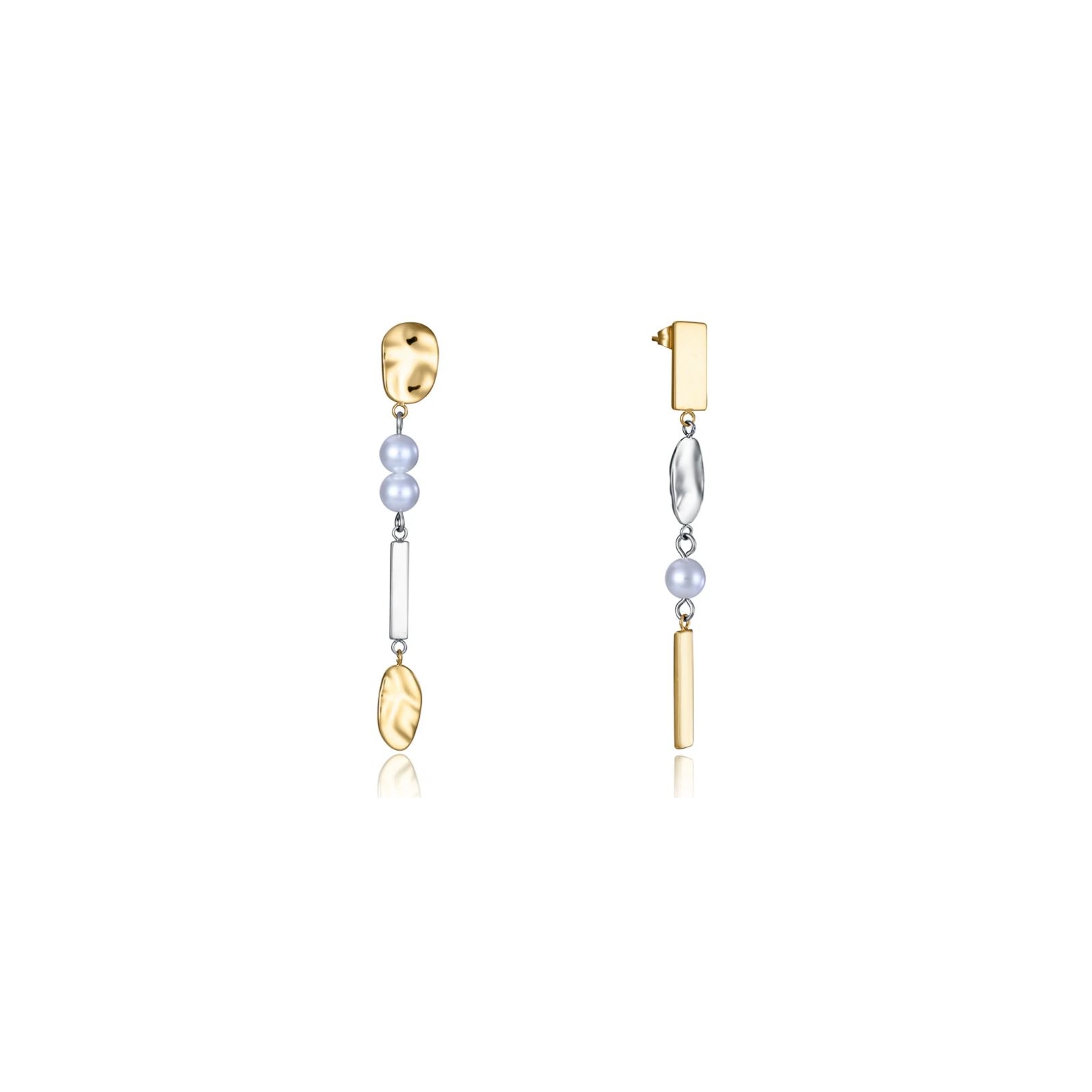 Pendientes Viceroy acero con ip dorado resina 14029E01019 - Joyerías Sánchez