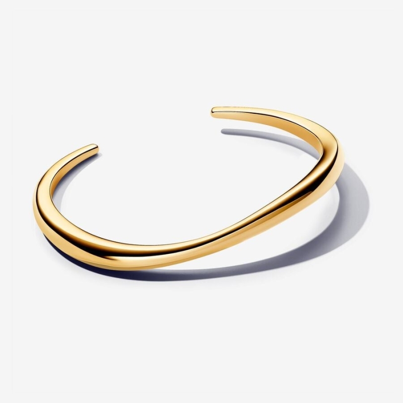 Pulsera Pandora Rígida Abierta Dorada 563310C00