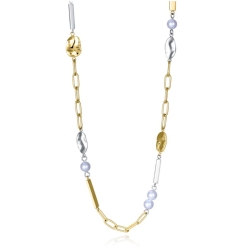 Collar Viceroy mujer acero Ip dorado con perlas sintéticas 75372C01019