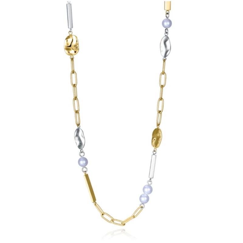 Collar Viceroy mujer acero Ip dorado con perlas sintéticas 75372C01019
