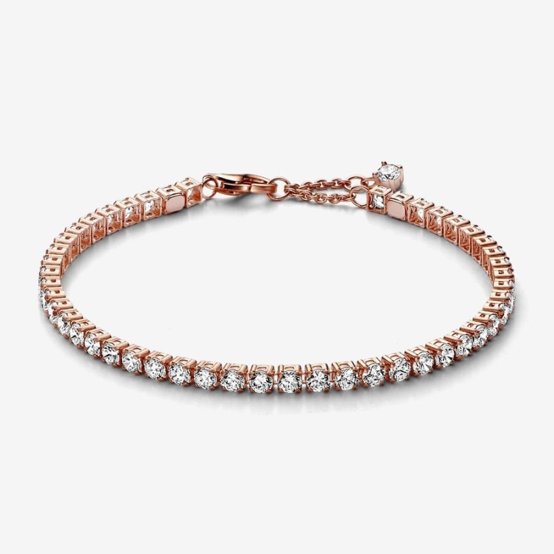 PULSERA PANDORA TENIS PLATA DE LEY ROSÉ 581469C01