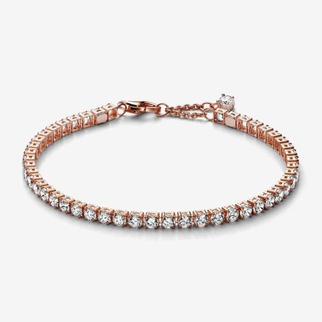 PULSERA PANDORA TENIS PLATA DE LEY ROSÉ 581469C01