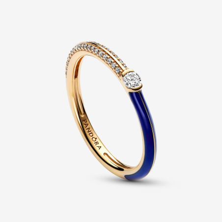 Anillo Pandora Dual Azul y Pavé 162528c01