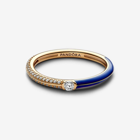 Anillo Pandora Dual Azul y Pavé 162528c01