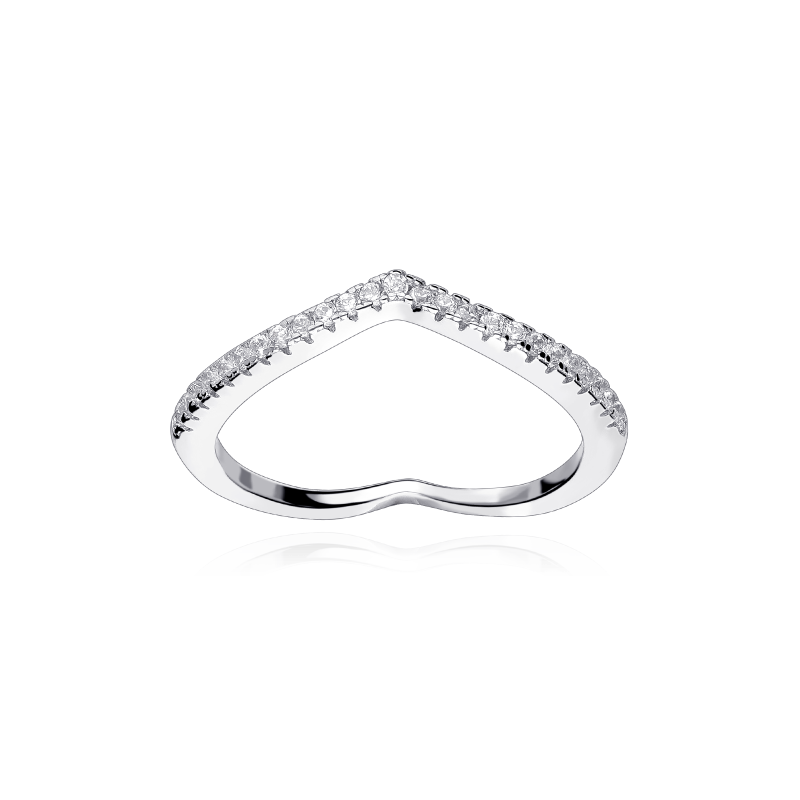 Anillo Plata primera ley y circonitas "Purna"