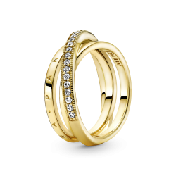 Anillo Pandora Triple Alianza en Pavé 169057C01
