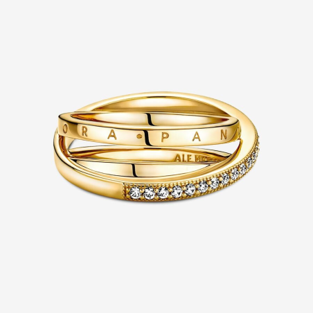Anillo Pandora Triple Alianza en Pavé 169057C01