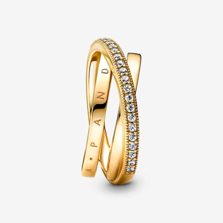 Anillo Pandora Triple Alianza en Pavé 169057C01