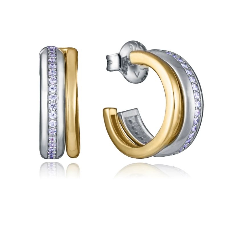 Pendientes Viceroy plata ley con dos aros abiertos uno extraible 13224E100-30