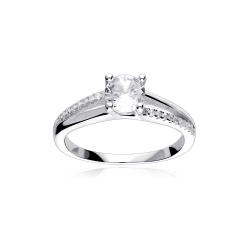 Anillo Plata primera ley y circonitas  Bellary 