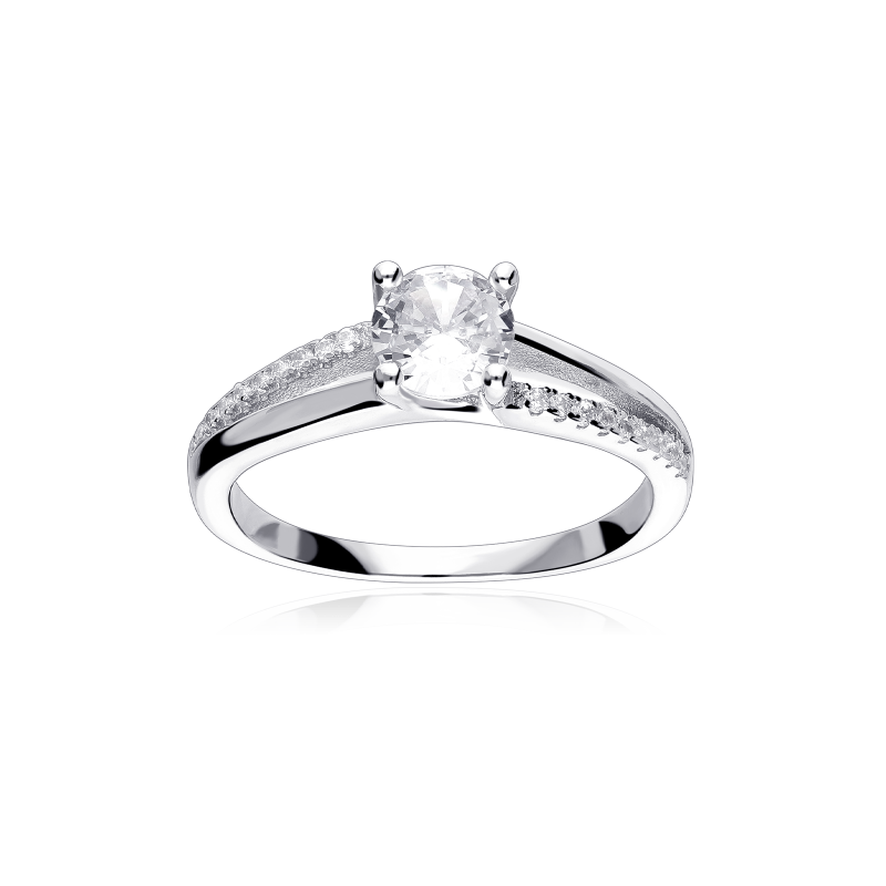 Anillo Plata primera ley y circonitas "Bellary" Anillo Plata primera ley y circonitas "Bellary"