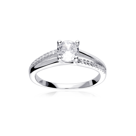 Anillo Plata primera ley y circonitas "Bellary"