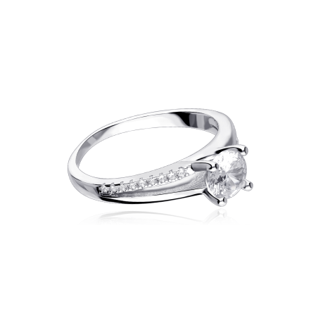 Anillo Plata primera ley y circonitas "Bellary"