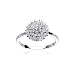 Anillo Plata primera ley y circonitas "Haldia"