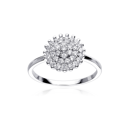 Anillo Plata primera ley y circonitas "Haldia"
