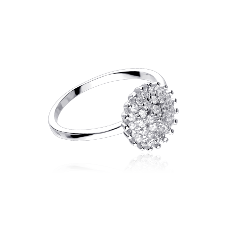 Anillo Plata primera ley y circonitas "Haldia"