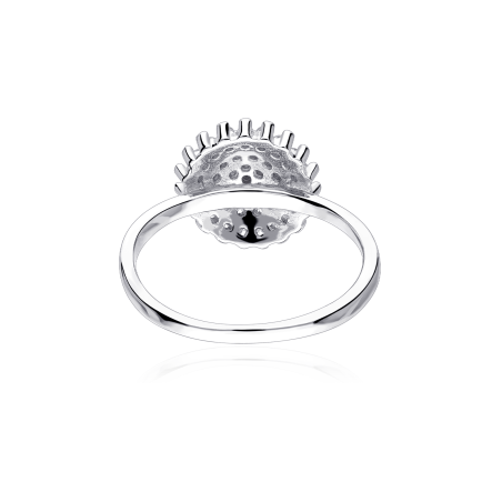 Anillo Plata primera ley y circonitas "Haldia"
