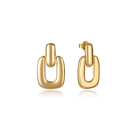 Pendientes Viceroy plata de ley con baño de oro con forma rectangular 2317E100-00