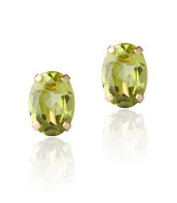 Pendientes Oro 18k y piedra Peridoto