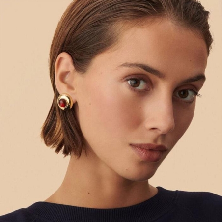 Pendientes Agatha Paris cabujón rojo 2380716-324-TU