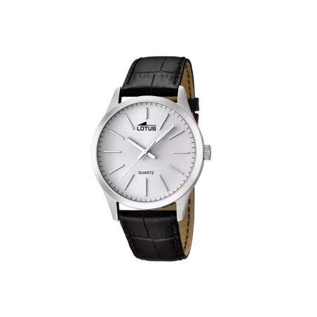 Reloj Lotus Minimalist esfera blanca correa piel hombre 15961/1