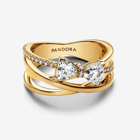 Anillo Pandora Banda Cruzada Lazo 163511C01
