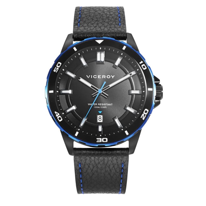 Reloj Viceroy acero bitono en Ip negro y azul 46843-57