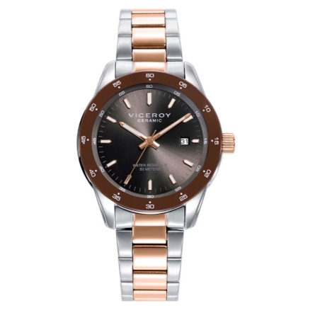 Reloj Viceroy mujer acero marrón Ip rosa 401246-17