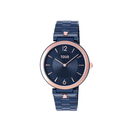 Reloj TOUS de acero IP azul y rosado 200351072
