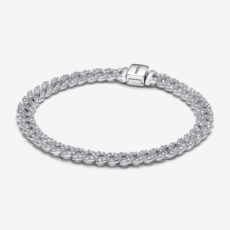 Pulsera Pandora Cadena Cubana Pavé 593008c01