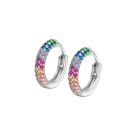Pendientes Lotus Plata y circonitas colores LP3484-4/1