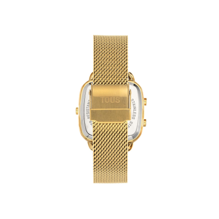 Reloj Tous digital brazalete de acero IPG dorado D-Logo 300358090