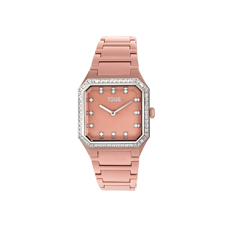 Reloj Tous analógico de aluminio rose y circonitas 300358050 Reloj Tous analógico de aluminio rose y circonitas 300358050