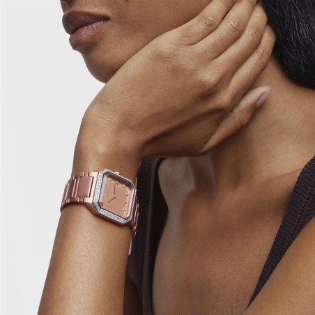 Reloj Tous analógico de aluminio rose y circonitas 300358050