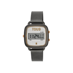 Reloj Tous digital brazalete de acero IPG gris D-Logo 300358300