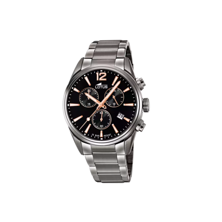 Reloj Lotus Chrono esfera negra hombre 18682/2