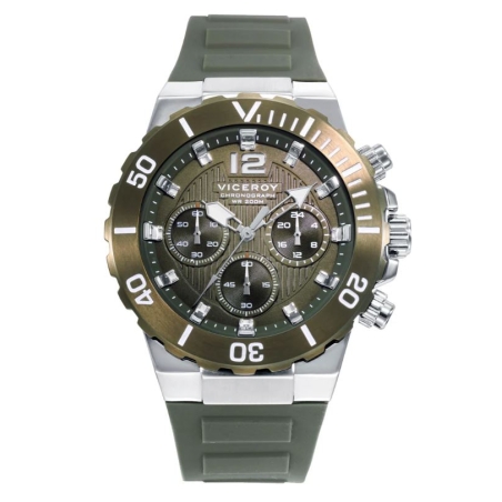 Reloj Viceroy caja de acero correa silicona verde 45005-65