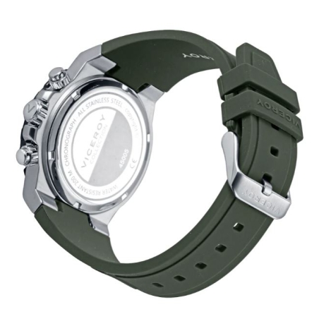 Reloj Viceroy caja de acero correa silicona verde 45005-65