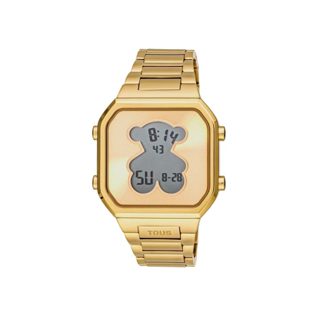 Reloj Tous digital brazalete de acero IPG dorado D-BEAR 3000134300