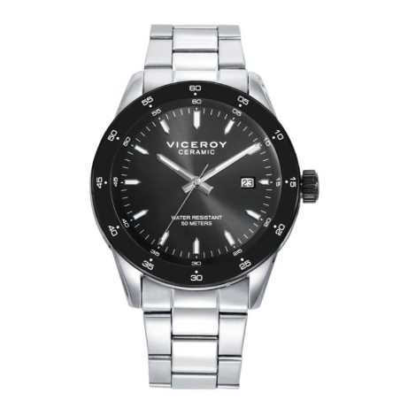 Reloj Viceroy acero esfera negra brazalete de acero 401399-57