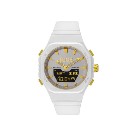 Reloj Tous de acero IP lila con brazalete blanco Bet 3000135300