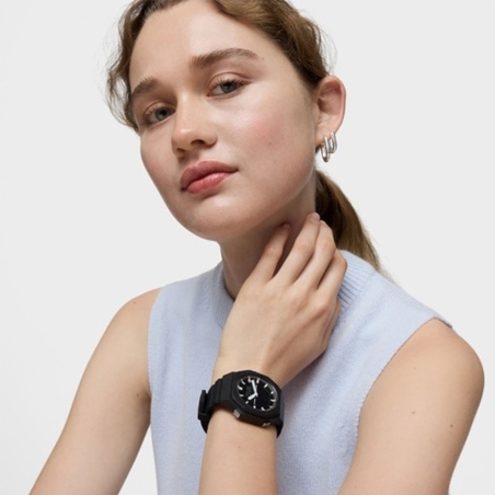 Reloj Tous de acero IP lila con brazalete negro Bet 3000135700