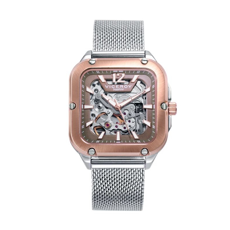 Reloj Viceroy mujer acero e Ip rosa con cristal zafiro automático 401248-15