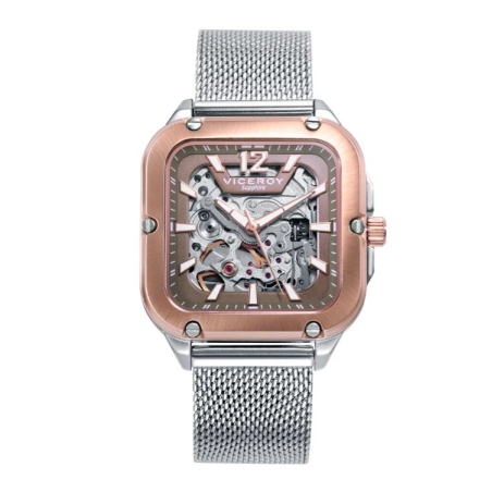 Reloj Viceroy mujer acero e Ip rosa con cristal zafiro automático 401248-15