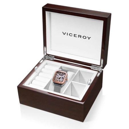 Reloj Viceroy mujer acero e Ip rosa con cristal zafiro automático 401248-15